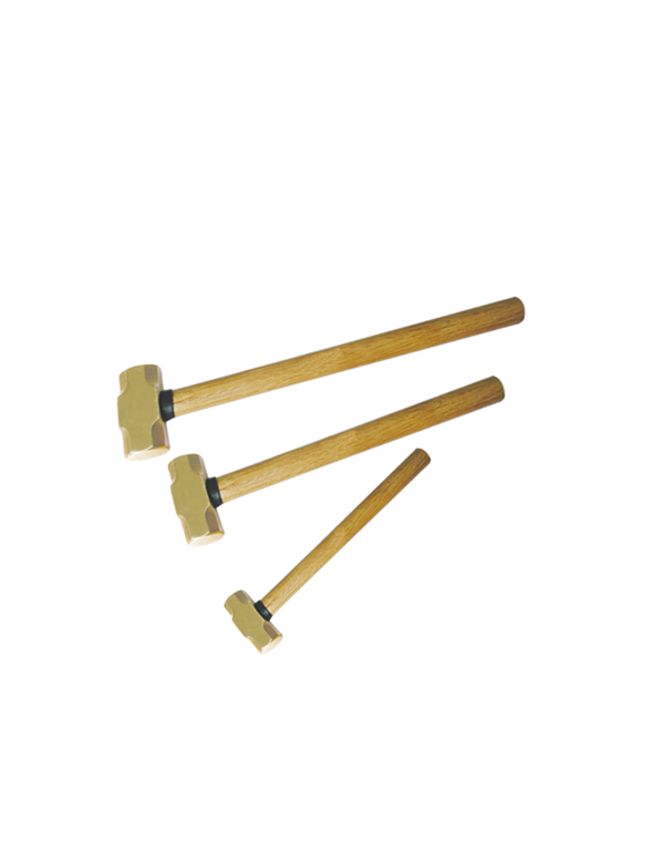SLEDGE HAMMER - BRASS with Wood Handle